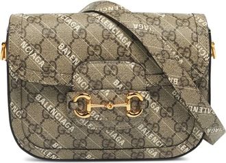 Gucci x Balenciaga Borsa a tracolla con dettaglio Morsetto - Toni neutri