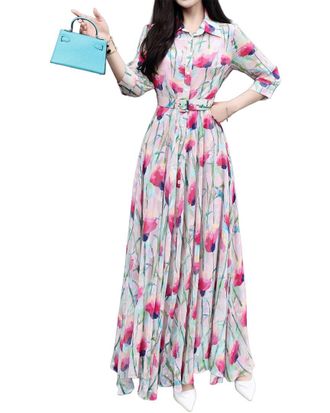 Burryco Burryco Long Sleeve Shirtdress