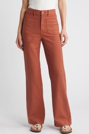 Faherty Stretch Terry Wide Leg Pants in Imperial Topaz at Nordstrom Rack, Size 24