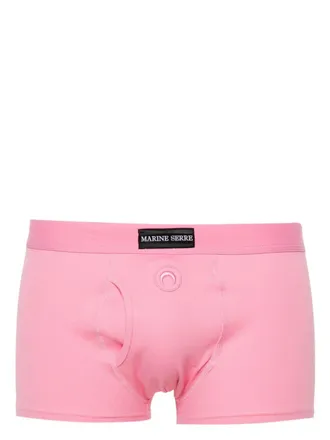 Marine Serre Boxer con ricamo Crescent Moon - Rosa