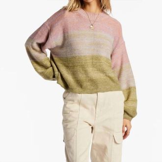 Billabong On Hue Stripe Sweater In Willow