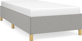 vidaXL Estructura De Cama Sin Colch&oacute;n Tela Gris Claro 90x200 Cm Vidaxl