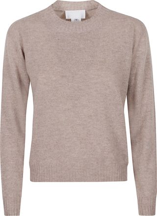 Wlns Cashmere Ladies Plain Crewneck Fine Knit Sweater