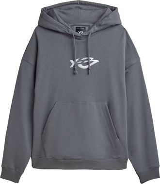 adidas x Y-3 French Terry Liquid Logo Hoodie Asia Sizing Grey Five KZ0841