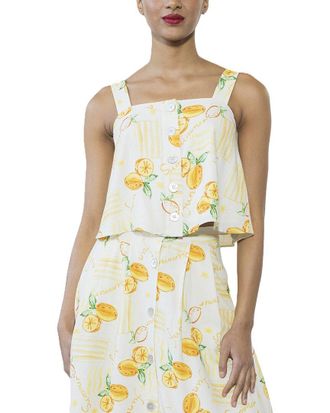 Alexia Admor Elena Linen-Blend Top