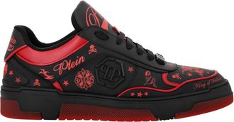 Philipp Plein Rebel Studs Lo-Top Sneakers - unisex - Sneakers - Zwart - 45 EU - Katoen - Schoenen