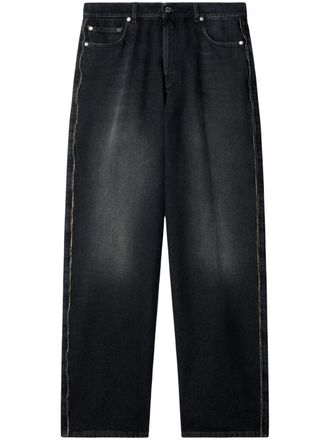 Off-white Jeans met rits - Zwart