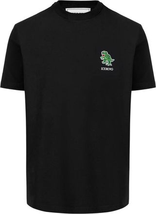 Iceberg Slim Fit Stretch T-Shirt - Heren - T-shirts - Zwart - 2XL - Katoen - Tops