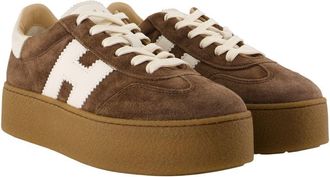 Hogan Womens H698 Sneaker Brown Goatskin