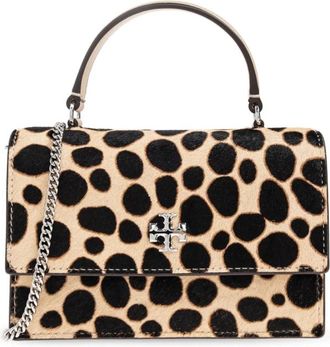 Tory Burch Handtas Kira Mini - Dames - Handtassen - Beige - ONE Size - Leer - Tassen