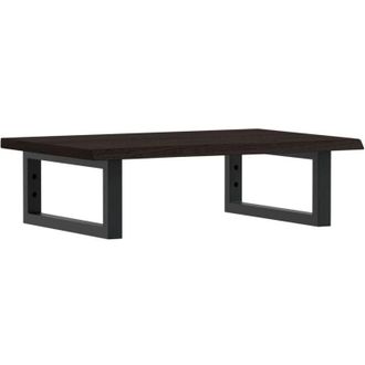 vidaXL Vidaxl - Estante De Lavabo De Pared De Acero Y Madera Maciza De Roble