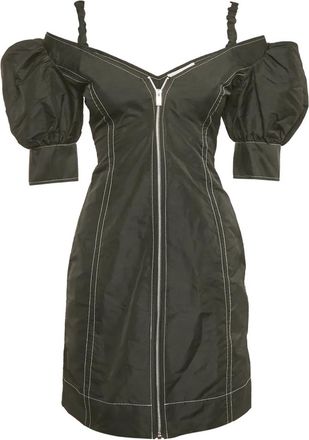 Ganni Abito corto con spalle scoperte - Nero