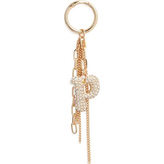 Chelsea28 Pav&eacute; Crystal Inital Bag Charm in P- Clear- Gold at Nordstrom