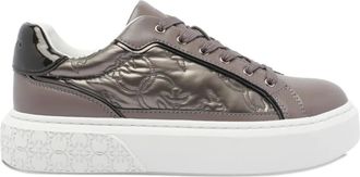 Pinko Gewatteerde sneakers met plateauzool - Grijs