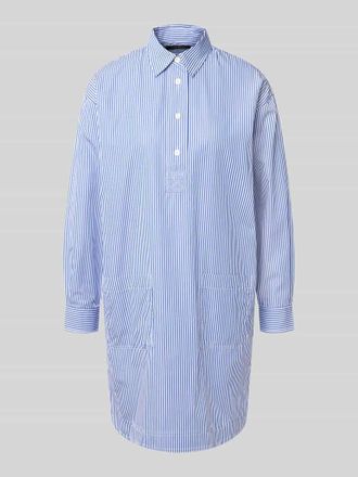 Lauren Ralph Lauren Oversized Hemdblusenkleid aus reiner Baumwolle in Hellblau, Gr&ouml;&szlig;e 34