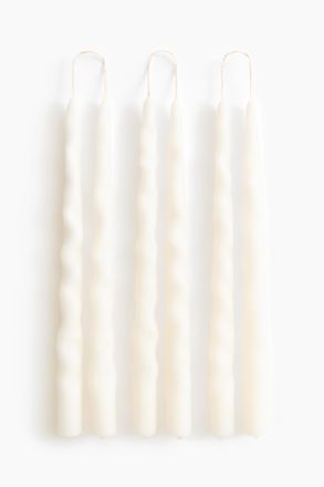 H&M 6er-Pack Geformte konische Kerzen - White