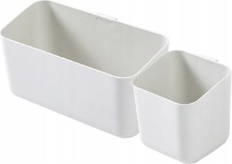 OEM 2 Cestas Colgantes Ba&ntilde;o Blanco Abs
