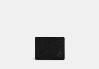 Coach Slim Billfold Wallet in Black | Leather
