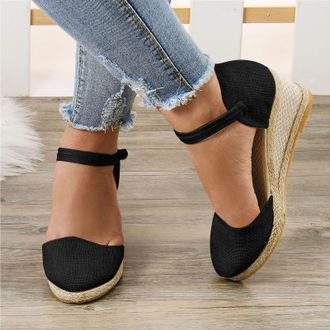 Generic Closed Toe Sandals for Women,Platform Sandals for Women,Wedge Shoes Mesh Breathable Closed Toe Slip On Backless Footwear Fashion Flat Breathable Buckl