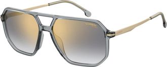 Carrera Grijze Gouden Gespiegelde Zonnebril - Heren - Zonnebrillen - Grijs - 59 MM - Accessoires