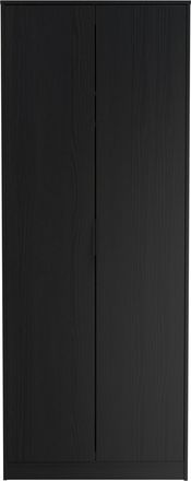 Welcome Furniture Haiti Ready Assembled Wardrobe with 2 Doors - Black Matt - Welcome Furniture | TJ Hughes