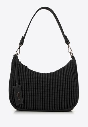Wittchen Dames baguette tas met geometrisch patroon, zwart polyurethaan