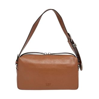 Pinko Pinko, Dames, Tassen, Bruin, Maat: ONE Size Leer