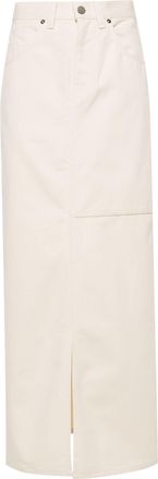 Axel Arigato Midi-Length Cotton Skirt With Front Slit And Five-Pocket Design