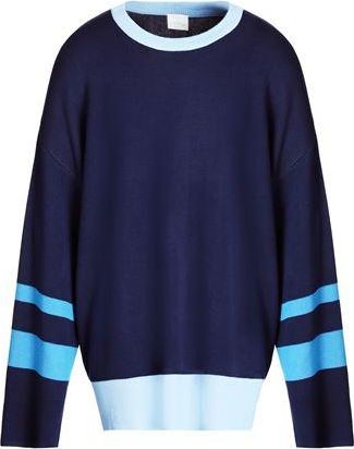 8 by YOOX JACQUARD LOOSE FIT KNIT CREWNECK