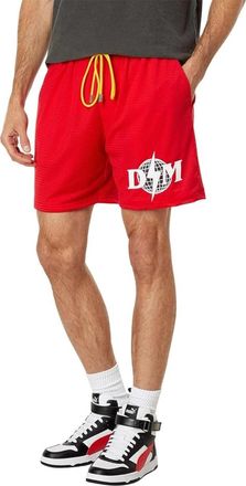 Diet Starts Monday Bolt Shorts Mens Red Mesh Elastic Waist Performance FROG303