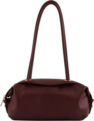 Pourchet Tassen, Dames, Rood, ONE Size, Leer, Tempo Schoudertas