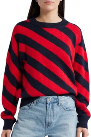 Nation Ltd Fabienne Crew Neck Sweater In Regatta Stripe