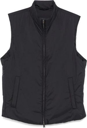 Herno Gewatteerd Vest met Ritszak aan de Voorkant - Heren - Bodywarmers - Zwart - XL - Jassen