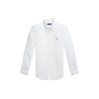 Polo Ralph Lauren Blouses & Shirts - Heren - Casual Overhemden - Wit - XL - Linnen - Overhemden