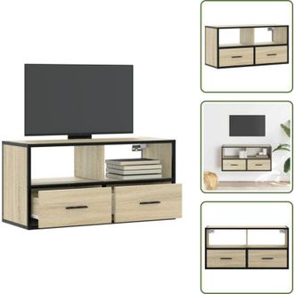 vidaXL TV in legno - vidaXL Mobile TV Rovere Sonoma 80x31x39,5 cm Legno Multistrato Metallo - TV in metallo
