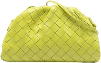 Bottega Veneta Pre-owned Clutches, female, Yellow, Size: ONE SIZE Pre-owned Leather Crossbody Bag