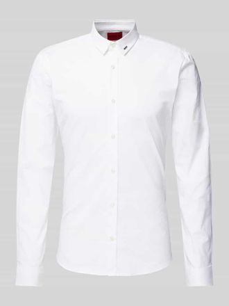 HUGO BOSS Freizeithemd mit Label-Detail Modell Ero in Weiss, Gr&ouml;&szlig;e XXL