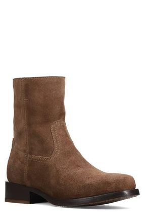 Frye Campus Suede Plain Toe Zip Boot in Driftwood at Nordstrom, Size 11.5