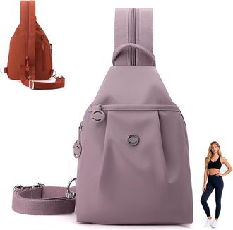 Generic 2025 Premium 3 in 1 Anti-Theft Travel Tote Bag, Waterproof 2-Way Commuter Bag, Large Capacity Oxford Convertible Shoulder Bag (Light purple)