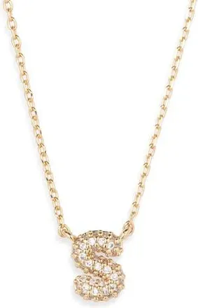 BP. Pav&eacute; Crystal Initial Necklace in S- 14K Gold Dipped at Nordstrom Rack