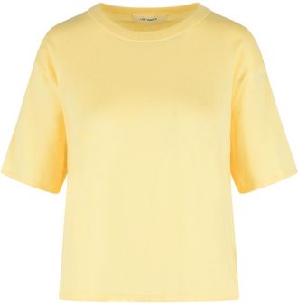 Lisa Yang T-Shirt Rubie aus Baumwolle und zitronenfarbenem Kaschmir