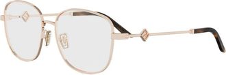 Fendi Glasses, female, Yellow, Size: 56 MM Eyeglasses