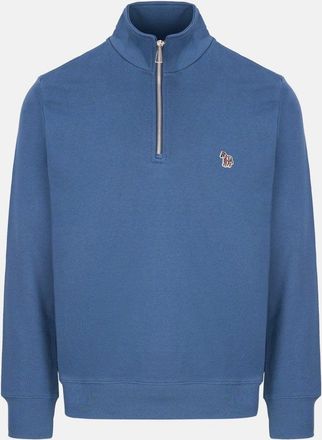 Paul Smith ZEBRA 1/4 ZIP SWEATER Size: 3XL, colour: BLUE