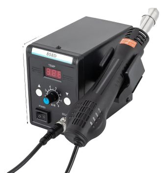 OEM Estaci&oacute;n De Soldadura De Aire Caliente, Pantalla Led Digital, Ventilador Sin Escobillas, Color Negro, 220 V