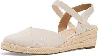 Life Stride Pilar Espadrille Shoes Womens Wedge Shoes Bone : 8.5 M (B), Canvas/Faux Leather