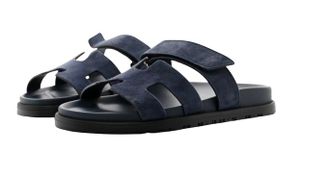 Hermès Blue Celeste Chypre Sandals Size 40