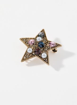 Le 31 Mens Rhinestone star brooch