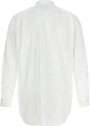 Comme Des Gar&ccedil;ons Black Heart Patch Shirt - White