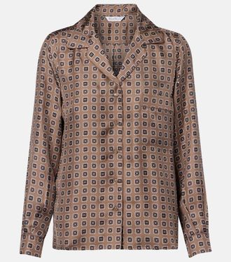 Max Mara Disco printed silk twill shirt