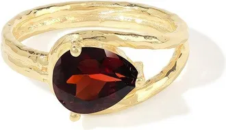 Tiramisu Plated 1.67 Ct. Tw. Garnet Solitaire Ring